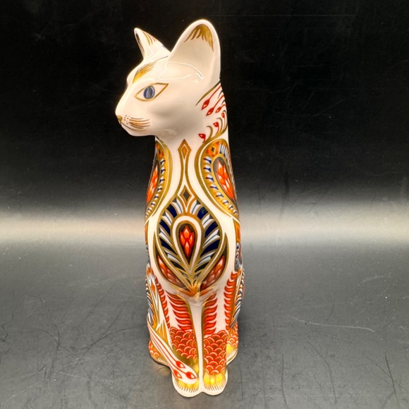 Royal Crown Derby paperweight "Siamese Cat". Silver stopper. Excellent condition - Picture 3 of 10